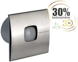 CATA Silentis 10 Timer Inox (Low Noise) ventilátor utószellőztető funkcióval, pillangószeleppel (01073300)