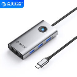 ORICO Notebook Dokkoló - PW11-6P-GY (Bemenet: USB-C, Kimenet: HDMI/USB-A+C/PD100W, sötétszürke) (ORICO-PW11-6P-GY-EP)