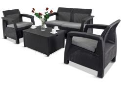 Keter Set mobilier de gradina Corfu II DUO BOX grafit - gri