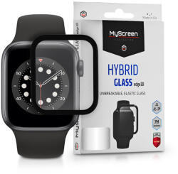 MyScreen Protector Apple Watch Series 6/SE (44 mm) üveg képernyővédő fólia - MyScreen Protector Hybrid Glass Edge 3D - 1 db/csomag - fekete (LA-1878)