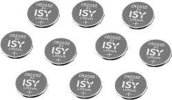 ISY CR2032 Lítium gombelem, 3V, 10db (IBA-3032) (IBA-3032)