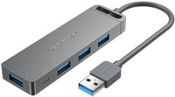 Vention 4-Port USB 3.0 Hub with Power Supply 0, 15m Gray (CHLHB)