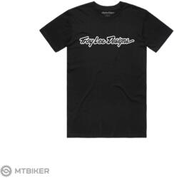 Troy Lee Designs Signature póló, fekete (M)