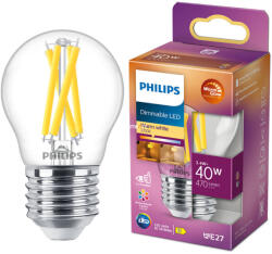 Philips ClaSSic E27 LED Kisgömb 3, 4W 470lm 2200-2700K WarmgloW Szabalyozható - 40W Izzó Helyett