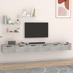 vidaXL 2 db betonszürke szerelt fa faliszekrény 102 x 30 x 20 cm (3115903) (VD3115903)