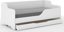 Wooden Toys Lilu Gyerekágy - 160x80 cm, Matraccal és Ágyneműtartóval, Jobbos, Fehér