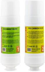 ZASS Dozatoare de apa Set filtre dozator Zass (Sediment si Precarbon) de schimb la 6 luni pentru modelul de dozator ZWD 03 WF si ZWD 04 WF (WFRS 05)