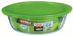 Pyrex Cook&Store Kerek Sütőtál Műanyag Tetővel - 26 cm, 2.3 L
