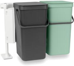 Brabanita Brabantia Sort & Go Beépített Szemetes - 2 x 16L, D Méret, Műanyag, Sötét Szürke (214462)