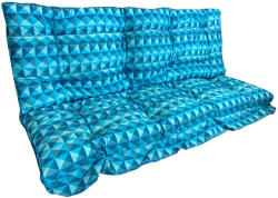  Hintaágy Párna, 130 cm, 2 Részes, Kék Kockás