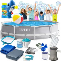 Intex Intx Rack 16in1 Fémvázas medence szett 305x76cm (26702) + ingyenes buborékfújó (26702-M)
