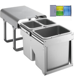 EKOTECH EKKO FRONT 40 Beépíthető Hulladékgyűjtő - 1x16 liter+2x8 liter