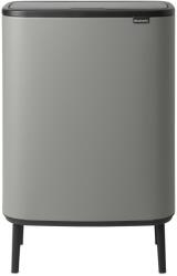 Brabantia Bo Touch Bin Hi Szelektív Hulladékgyűjtő - XXL, 2x30 L, O Méret, Acél, Betonszürke Ásványi Textúra