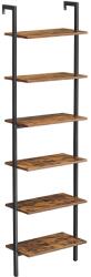 VASAGLE Létrapolc, 6 szintes könyvespolc 60 x 204, 8x 30 cm (LLS103B01) - pepita