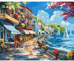 Ideyka Ideyka: Festés számok szerint, Város az óceánnál - 40 x 50 cm (KHO2793) - jatekbolt