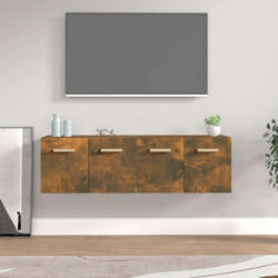 vidaXL 2 db füstös tölgyszínű szerelt fa faliszekrény 60x36, 5x35 cm (BAL-3115633)