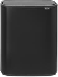 Brabantia Bo Touch Bin Nyomófedeles Hulladékgyűjtő - XXL, Padlón Álló, 60 L, M Méret, Acél, Matt Fekete