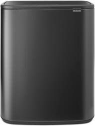 Brabantia Bo Touch Bin Nyomófedeles Hulladékgyűjtő - XXL, Padlón Álló, 60 L, M Méret, Acél, Magabiztos Szürke