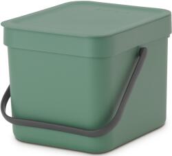 Brabantia Sort & Go Konyhai Szemetes - 6 L, S Méret, Platina Zöld