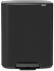 Brabantia Bo Pedal Bin Pedálos Hulladékgyűjtő - 60 L, M Méret, Acél, Matt Fekete