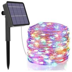 alloet Napelemes Dekor Fényfüzér - 30 m, 300 LED, Rgb