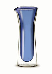 Easy Life Borosilicate Hőálló Duplafalú Üvegkancsó, 800ml, Kék