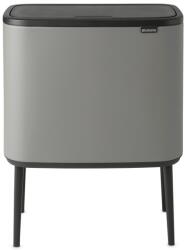 Brabantia Bo Touch Bin Nyomófedeles Hulladékgyűjtő - 36 L, R Méret, Acél, Betonszürke Ásványi Textúra