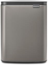 Brabantia Bo Waste Bin Hulladékgyűjtő - 12 L, C Méret, Acél, Platinaszürke