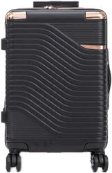 Leziter TraveLux Urban kabinbőrönd keményfedeles levehető kerékkel 50x40x20 cm fekete (833-BL20) - homelux