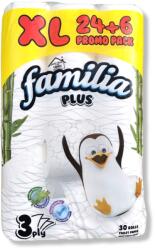  Familia тоалетна хартия, Без аромат, 3 пласта, 75гр, 24+6 броя