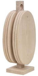 Z-tools Tocatoare cu Suport Vertical Oval, Lemn de Fag, 6 Bucati (ZLN-EXT7564) Tocator