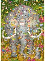 Heye 29921 - Triangular puzzle - Elephant's Life, Degano - 1000 db-os puzzle