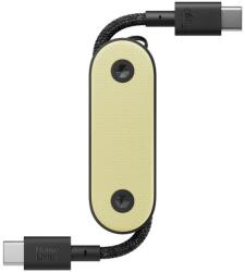 Native Union Cablu pentru incarcare si transfer de date Native Union Pocket, 2x USB-C, 60W, 17cm, Galben (POCK-C-LMO-NP)