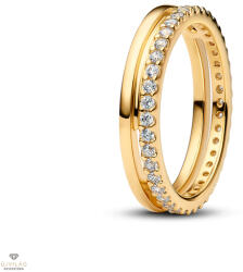 Pandora 14K aranyozott dupla karikagyűrű 54-es méret - 163799C01-54