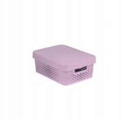 Keter Áttört tárolódoboz Infinity 11l Rózsaszín 36x27x14 cm szobafedéllel (229155)