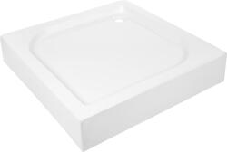 INVENA Invena, akril zuhanytálca 80x80x16 cm, szifon nélkül, fényes fehér, INV-AK-80-K83-P (INV-AK-80-K83-P)