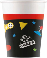 Procos Gamer mintás papírpohár 8db-os szett 200ml (93771)