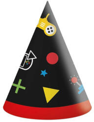 Procos Gamer mintájú party papír kalap 6db-os szett (93774)