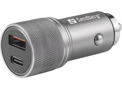  SANDBERG Autós töltő, Car Charger 1xQC3.0+1xUSBC 48W