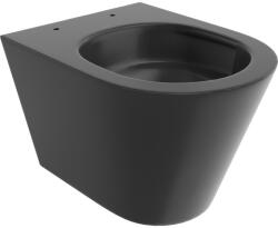 Mexen Rico, fali WC csésze 490x360x370 mm, Perem nélküli Tornado, matt fekete, 3372XX85T (3372XX85T)