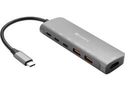 Sandberg USB-C Dokkoló HDMI + 2xUSB-A + 2xUSB-C + PD100W