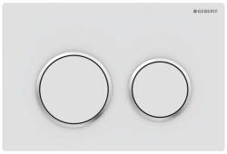 Geberit Omega20 öblítő gomb WC-hez fényezett króm-fehér 115.085. JT. 1