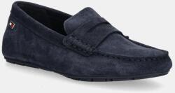 Tommy Hilfiger velúr mokaszin FLAG SOFT SUEDE DRIVER LOAFER sötétkék, női, lapos talpú, FW0FW08558 - sötétkék Női 40