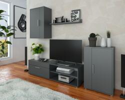 TEMPO KONDELA Perete living, grafit, KEVIN