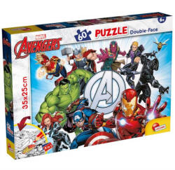 Lisciani Puzzle de podea cu două fețe M-Plus 60 piese Marvel Avengers 99658 LISCIANI Puzzle