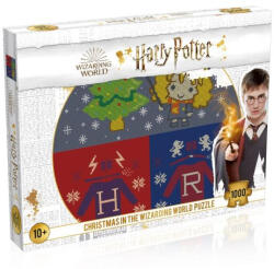 Winning Moves Puzzle 1000 piese Harry Potter Crăciun în Lumea Vrăjitorilor Câștigător Puzzle