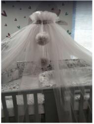  Gyönyörű tüll baldachin függöny 150 x 1200 cm - Szürke