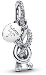 Pandora Pavé végtelen csomó függő charm - 793780C01 (793780C01)