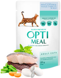 Optimeal Felnőtt macska alutasak - tőkehal & zöldség 85g