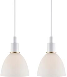 Nordlux Két darab Ray opál fehér üveg függőlámpa készlet 12 cm, fehér felfüggesztéssel (NL-63233001)